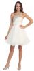 Main image of Sequined One Shoulder Tulle Short Party Prom Dress 